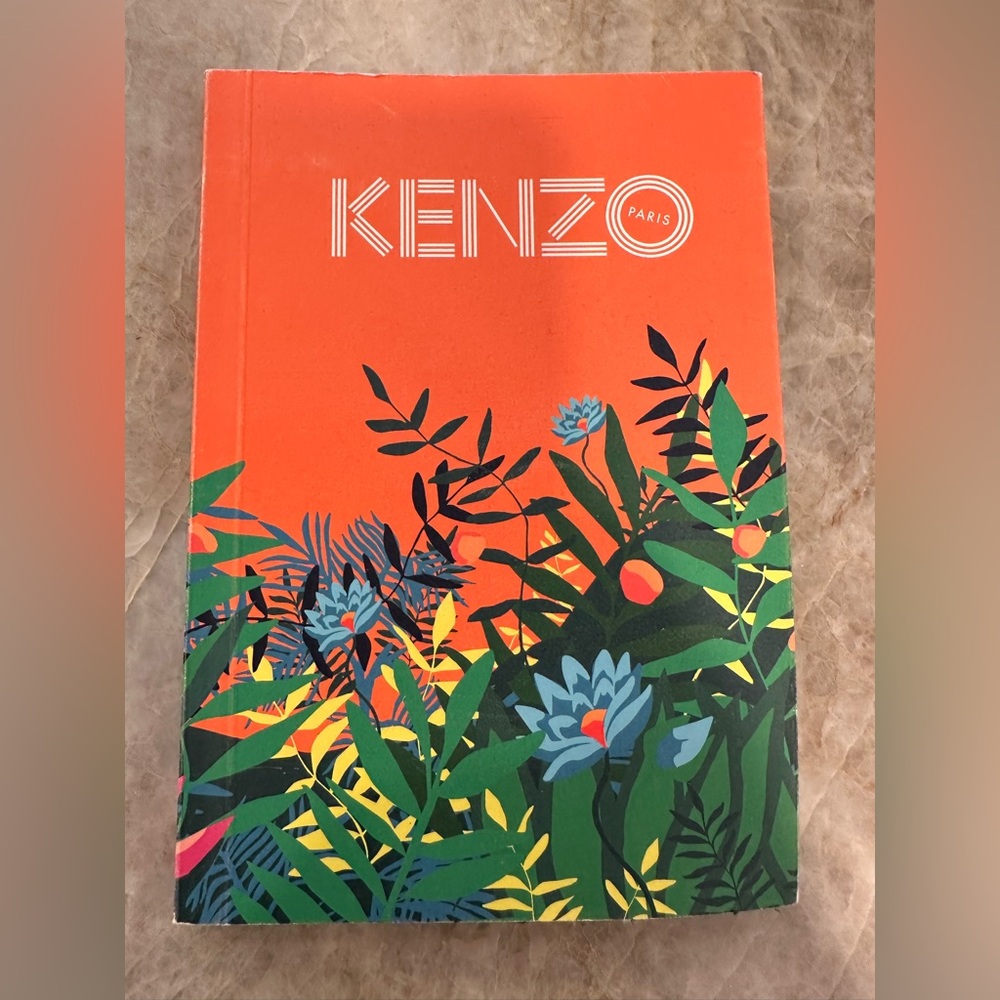 Kenzo small lined notepad. Festive print.